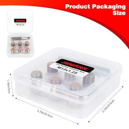 Oil Drain Plug Tap Thread Repair M13x1.25MM Oil Pan Screws Rethread | Oil Drain Plug Thread Repair Tool Kit Oil Pan Screws Rethread Tool - size: M13 X 1.25MM