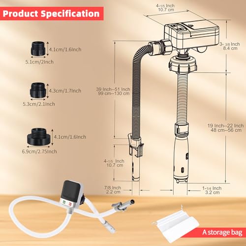 Portable Electric Fuel Tank Siphon Hose Transfer Pump with Nozzle Battery Powered Operated, Gas Cans for Gasoline, Diesel, Kerosene, Water and Liquid (3.2 Gallons Per Min,12LPM) (Black) - color: Black