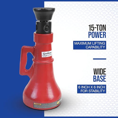 Strongway 15-Ton Screw Jack | Controlled screw lifting, Equipment positioning, Maintenance and repair use, Compact shop setup, Durable construction