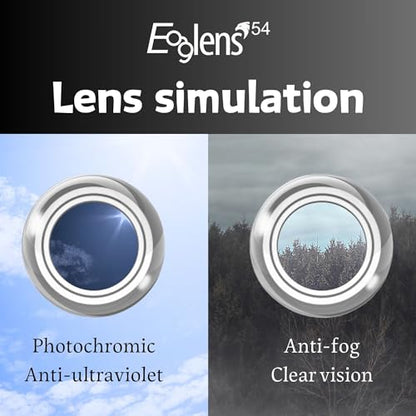Safety Glasses Anti Fog Photochromic ANSI Z87.1 UV Protection Scratch Resistant hunting tactical Airsoft - color: X801 Anti-fog Photochromic