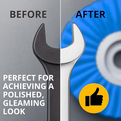 8 Inch Aluminum Polishing Kit – 6PCS Airway Buffing Wheel for Drill and Grinder Professional Rim Polishing and Metal Kit for Polished Aluminum Wheels Restoration and Shine