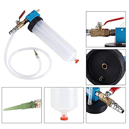Brake Fluid Bleeder Kit - Universal Manual Fluid Extractor Tool | Complete Brake System Bleeding for Cars & Motorcycles, Power Steering Fluid Change Kit for DIY Garage Use, No Assistant Needed