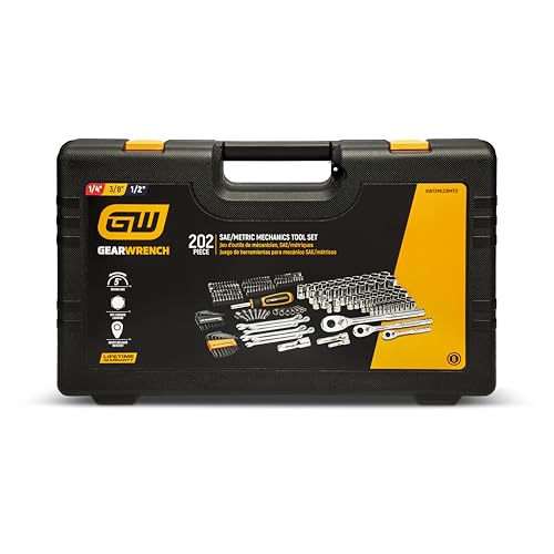 GEARWRENCH 202 Piece SAE/Metric Mechanics Tool Set 1/4", 3/8", & 1/2" Drives | GW72MLCBMTS - style: 202 Piece