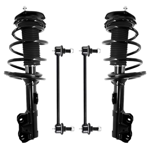 Detroit Axle - Front 4pc Struts Sway Bars for 2012-2017 Toyota Camry | Struts & Coil Spring Sway Bars Suspension Kit 2013 2014 2015 2016 Replacement - size: 4QS47239/ sway kit