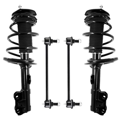 Detroit Axle - Front 4pc Struts Sway Bars for 2012-2017 Toyota Camry | Struts & Coil Spring Sway Bars Suspension Kit 2013 2014 2015 2016 Replacement - size: 4QS47239/ sway kit
