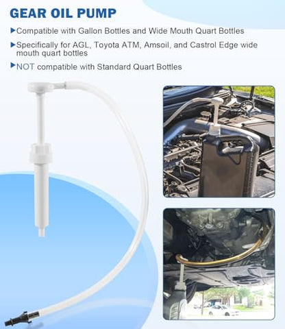 Bonbo Fluid Pump Include 4 Size Thread for Gallon Bottles and Wide Mouth Quart Bottles, Not for Standard Quart Bottles, 30CC/1 Full Ounce Per Pump Stroke