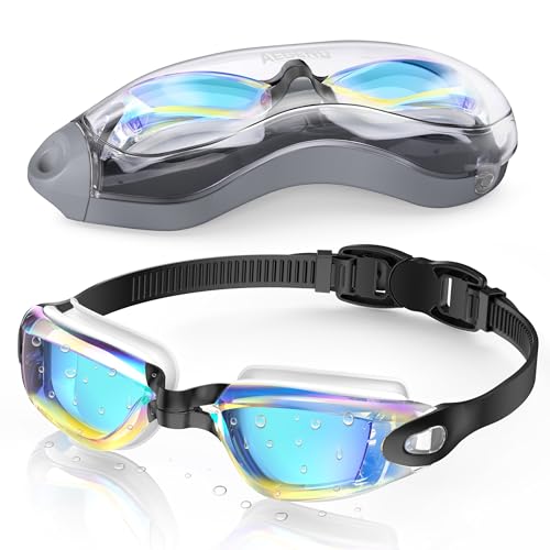 Aegend Swim Goggles, Swimming Goggles No Leaking Full Protect Adult Youth - color: White-orange