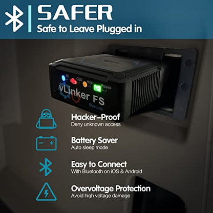 Vgate vLinker FS Bluetooth OBD2 Diagnostic Scan Tool, OBDII Car Code Reader for iOS, Android & Windows | OBDII Car Code Reader, iOS Compatible, Android Compatible, Windows Compatible