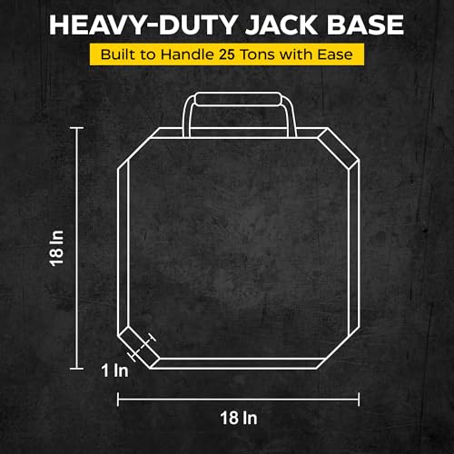 25 Ton Cribbing Support Jack Plate for Trailers, Boats, RV, Heavy Vehicle Equipment, Hydraulic Cylinders, Bottle Jacks, Jack Stands - style: 25 Ton