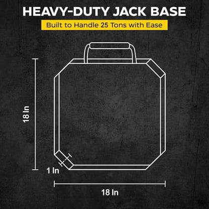 25 Ton Cribbing Support Jack Plate for Trailers, Boats, RV, Heavy Vehicle Equipment, Hydraulic Cylinders, Bottle Jacks, Jack Stands - style: 25 Ton