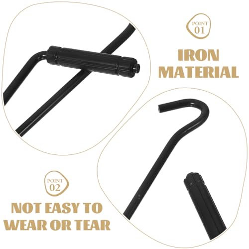 Foldable Scissor Jack Handle Car Jack Hand Rocker for Round Solid Shaft Portable Tools for Tire Change Trunk Storage and Roadside Vehicle Maintenance