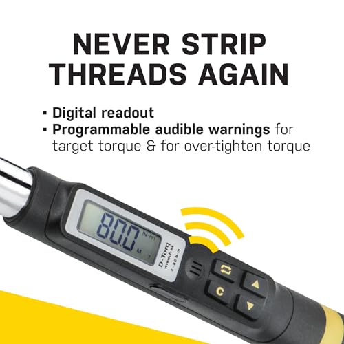 Topeak D-Torq Wrench DX Digital Torque Wrench – 4-80 Nm (3/8″ Drive) with 8 Sockets & 10 Hex/Torx Bits, LCD Display & Audible Alerts, High-Precision Torque Tool for Bicycle, Motorcycle & Automotive | torque-wrenches