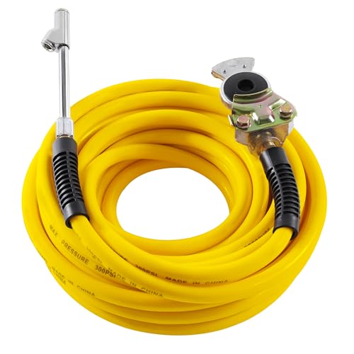 Semi Truck Tire Inflator Kit 3/8 in. x 50 ft. with Glad Hand and Chuck, Air Hose Tire Inflator Kit