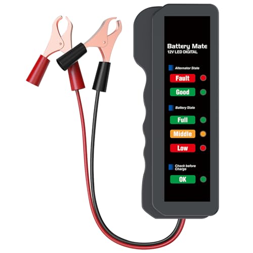 12V Car Battery Tester and Alternator Tester, Automotive Load Tester Indicator, 12 Volt Auto Check for Automobile | Indicator, 12 Volt Auto Check for Automobile - color: 12V