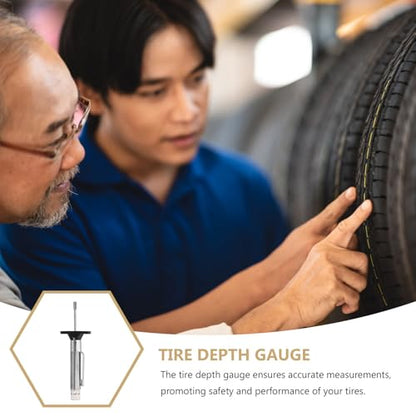 Happyyami Car Tire Depth Gauge 0-25mm Plastic Tread Measuring Tool for Accurate Tire Thread Depth Measurement Safety Suitable for DIY Enthusiasts and Professionals of Vehicles