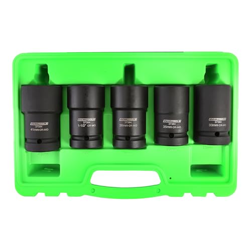 OEMTOOLS 37384 5 Piece Budd Wheel Socket Set For Domestic And Imported Trucks, Lug Nut Impact Socket Set, Combination Set For Wheel Studs