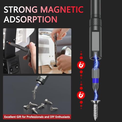 24 in 1 Magnetic Screwdriver Set,DIY Ratchet Screwdriver with Detachable Handle,Multi Bit Screw Driver Set Multifunctional Toolbox,Portable Precision Repair Tool Kit for Furniture Computer Bicycle