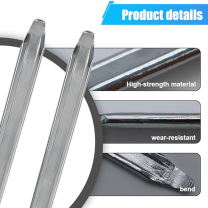 2PCS Tire Iron Spoons Tool Set, 11.88 Inch Heavy Duty Metal Tire Changing Tool Kit Motorcycle Tire Lever Bar Set, Manual Bike Tires Remove & Repair Tool for Scooter, Motorcycle, Mower