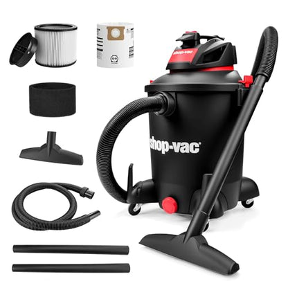 Shop-Vac 5761011 10 Gallon 4.5 Peak HP Wet/Dry Vacuum with Blower Function | 1.5" x 7-ft Hose, 12-ft Cord, Rear Blower Port, Ideal for Garage, Workshop, Home, Vehicle Cleaning