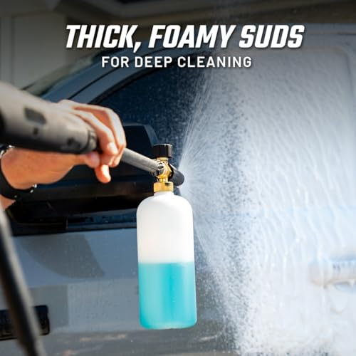 Slick Products Wash & Wax (64 oz.) + Pressure Washer Foam Cannon Bundle – Super Concentrated Car Wash Foam Shampoo for Car, Truck, RV, Motorcycle, Trailer, and Boat - color: Wax & Wash