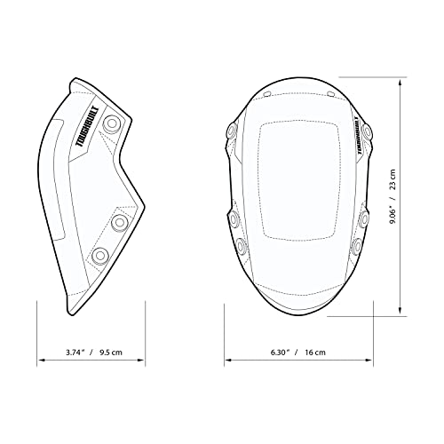 ToughBuilt – Non-Marring SnapShell™ Knee Pad Attachment, Interchangeable Shell for GelFit Knee Pads Smooth Non-Scratch Surface, Impact-Resistant Construction, Durable Jobsite Protection (TB-KPS-03) - size: Thigh Support GelFit Attachment