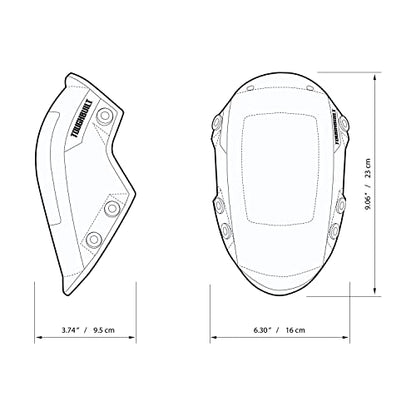 ToughBuilt – Non-Marring SnapShell™ Knee Pad Attachment, Interchangeable Shell for GelFit Knee Pads Smooth Non-Scratch Surface, Impact-Resistant Construction, Durable Jobsite Protection (TB-KPS-03) - size: Thigh Support GelFit Attachment