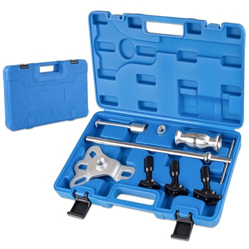 Rear Axle Bearing Puller Tool Kit & Slide Hammer Set, Heavy-Duty Axle Seal & Bearing Remover with Slide Hammer Yoke, 3 Adapters (1-1/4" to 2-7/8" IDs), Premium Automotive Repair Tool