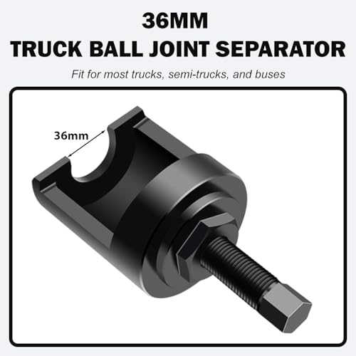 Ball Joint Removal Tool Heavy Duty Truck Ball Joint Separator Universal 36mm Forks Ball Joint Puller Compatible with Class 3–8 Trucks and Equipment