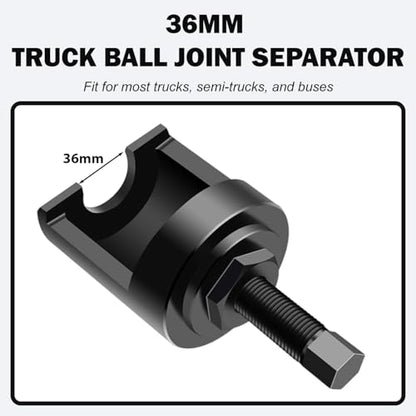 Ball Joint Removal Tool Heavy Duty Truck Ball Joint Separator Universal 36mm Forks Ball Joint Puller Compatible with Class 3–8 Trucks and Equipment