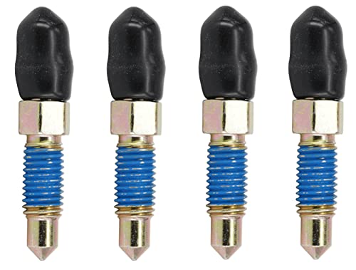 4 PCS Speed Bleeder, Bleeder Valve, Brake Bleeder Screws, Quick Bleeders with Dust Caps, M7x1.0-34.5mm, H9411-4, 105400, 639570 - size: M7x1.0 - 34.5mm (4 PCS)
