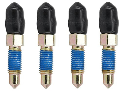 4 PCS Speed Bleeder, Bleeder Valve, Brake Bleeder Screws, Quick Bleeders with Dust Caps, M7x1.0-34.5mm, H9411-4, 105400, 639570 - size: M7x1.0 - 34.5mm (4 PCS)
