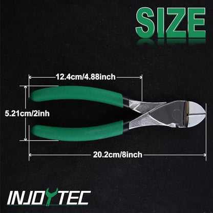 Diagonal Cutters Large Head Diagonal Chrome Pliers 8-Inch | Diagonal Cutting Multi-Purpose Pliers with Angled Head Heavy Duty Cutting Pliers for Cutting Electrical Artificial Wires - style: Diagonal Cutters
