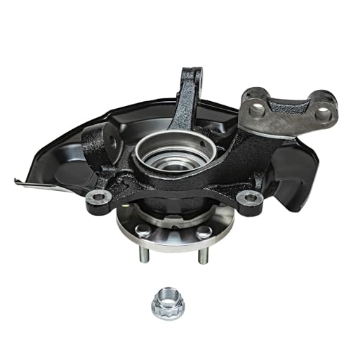 Detroit Axle - FWD Steering Knuckles Kit for 2004 2005 2006 2007 Toyota Highlander [2.4L], 2 Front Steering Knuckle & 2 Wheel Bearing Hubs Rear Wheel Bearing Hub Replacement - size: 4UW48747/Kit