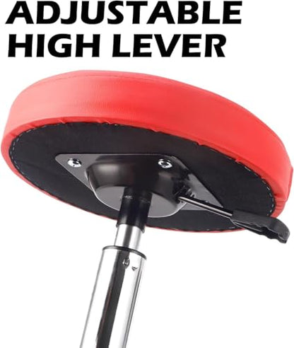PowerSmart Rolling Mechanics Seat, 300 LBS Capacity Heavy-Duty Pneumatic Adjustable Garage Stool with Tool Tray Storage