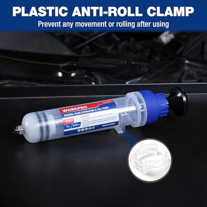 WORKPRO 200CC Manual Fluid Extractor, Multi-Purpose Oil Syringe Suction Pump, Manual Extraction and Filling Pump, Automotive Oil Syringe - size: 200cc