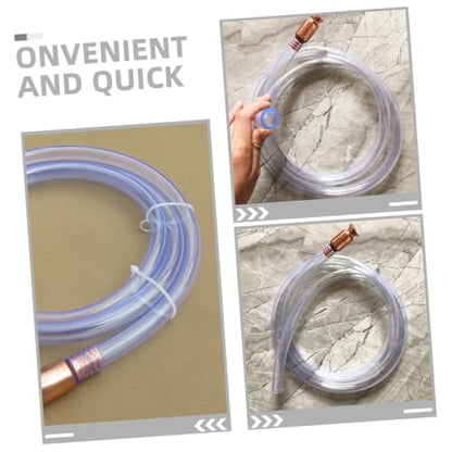 Ciieeo 1set Automatic Siphon Hose Kit Tube Copper Clamp Oil Transfer Transfer Water Siphon Hose for Cars and Use