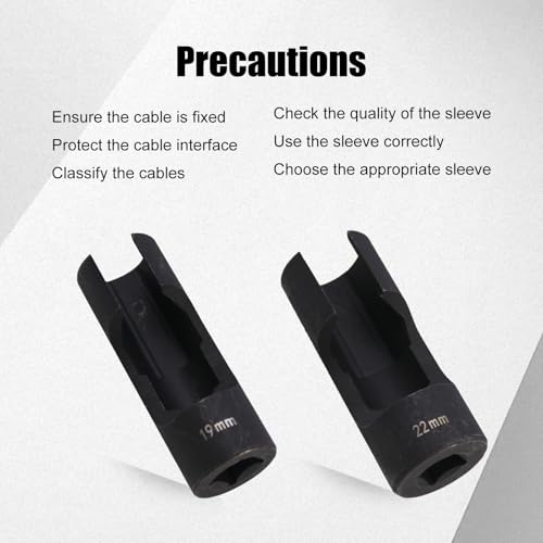 RULLINE 2Pcs Flare Nut Socket 19/22mm 1/2" Drive - size: 19mm+22mm