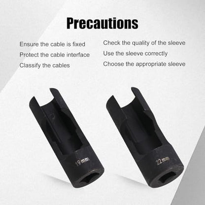RULLINE 2Pcs Flare Nut Socket 19/22mm 1/2" Drive - size: 19mm+22mm