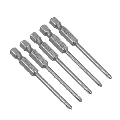 uxcell 5 Pcs 3mm PH0 Magnetic Phillips Screwdriver Bits, 1/4 Inch Hex Shank 2.56-inch Length S2 Power Tool - size: 3.0xPH0