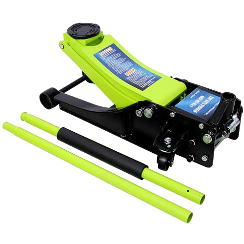 Low Profile Car Jack 4 Ton Portable Floor Hydraulic Jacks 8000 lbs | Heavy-duty steel floor jack with 4-ton capacity, low profile design, lifting range 2.5-20 inches, overload protection va - color: A3