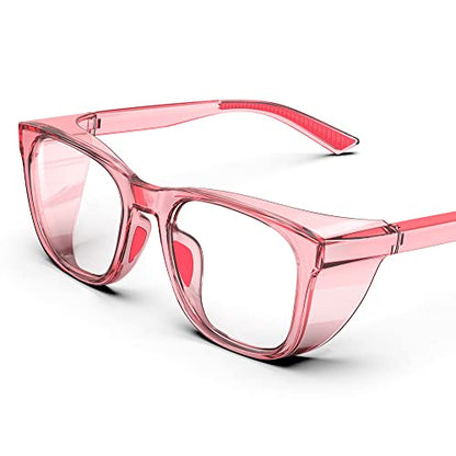 Safety Glasses Anti-Fog Goggles Protective Eyewear Anti Blue Light Protection Glasses For Women And Men - color: Pink