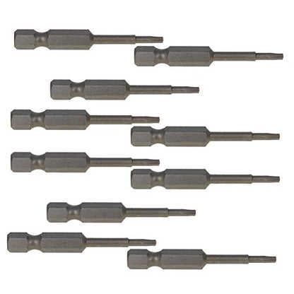 Utoolmart Torx Screwdriver Bits, T8 Magnetic Torx Head Screw Driver Bit, with 1/4 Inch Hex Shank, 50mm Length S2 Steel Screw Driver Kit Tools, for Repair Work, 10 Pcs - size: T8