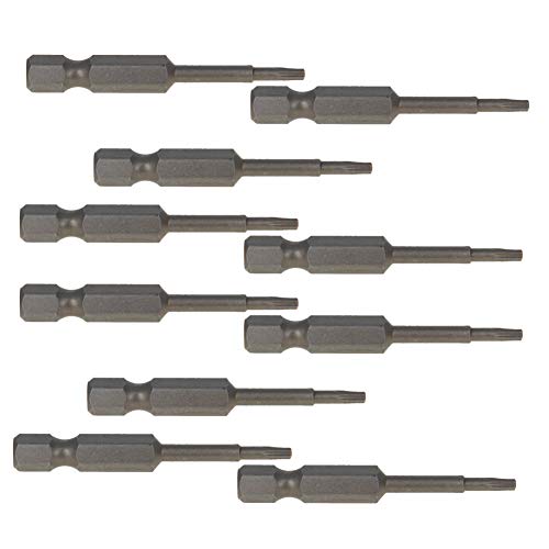 Utoolmart Torx Screwdriver Bits, T8 Magnetic Torx Head Screw Driver Bit, with 1/4 Inch Hex Shank, 50mm Length S2 Steel Screw Driver Kit Tools, for Repair Work, 10 Pcs - size: T8