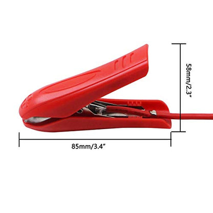 CERRXIAN 3.2FT 12V 14AWG Alligator Crocodile Clip to SAE Connector Quick Release Quick Disconnect Car Solar Power Charging Extension Cable,Black & Red C - color: Crocodile Clip