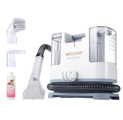 WECLEAN C1 Portable Extractor for Couch and Carpet Cleaner Upholstery Cleaner with Deep Cleaning Solution - color: White