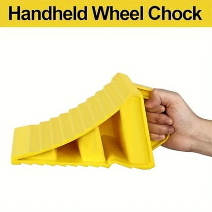 Heavy Duty Wheel ChockS - Durable, Non-Slip, Solid Rubber Wheel Chocks for Boat Trailers, RV, Truck, Camper - Perfect on All Surfaces and in All Weather
