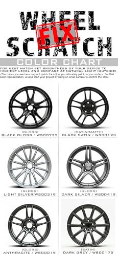 Wheel Scratch Fix® Gloss Black Magic Car Scratch Remover Pen - Alloy Wheel Touch Up Paint Pen for Cars, Curb Rash Removal with Fast-Drying & Long-Lasting OEM Finish, Vehicles Rim Repair Paint for Chip (Universal Gloss Black Wheel Paint (Pen Only)) - color