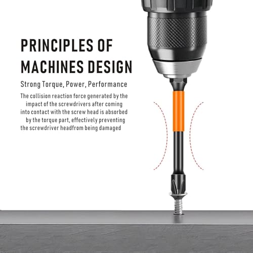 10Pcs Impact Pozidriv Screwdriver Bits PZ1/PZ2/PZ3, 2 Inch Length with 1/4 Inch Hex Shank, S2 Steel Magnetic Impact Screwdriver Bits Set