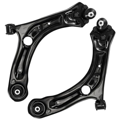 Detroit Axle - 4pc Front Struts Kit for 2012-2019 Volkswagen Beetle, 2013 | 2014 2015 2016 2017 2018 Passenger and Driver Side 2 Struts with Coil Springs 2 Lower Control Arms w/Ball Joints Replacement - size: 4CQ472523/Big Kit