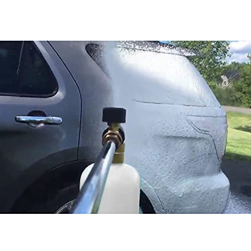 Amazon Basics Foam Cannon with 1/4-Inch Quick Connector for Pressure Washer, Snow Foam Lance for Car Washing, Adjustable Nozzle, 33-Ounce (1 Liter)
